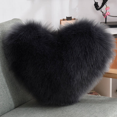 Shaggy Heart Shape Throw Pillow CoversThrow rug