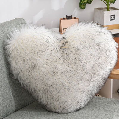 Shaggy Heart Shape Throw Pillow CoversThrow rug