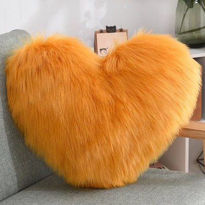 Shaggy Heart Shape Throw Pillow CoversThrow rug