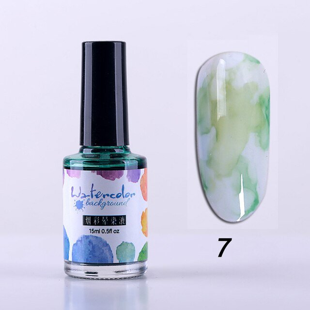 Watercolor Nail InkNail art