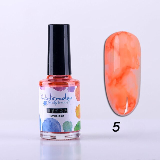 Watercolor Nail InkNail art