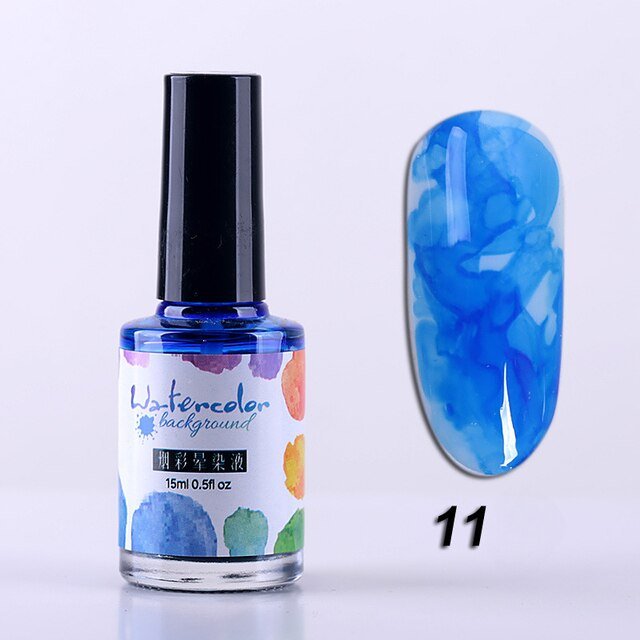 Watercolor Nail InkNail art