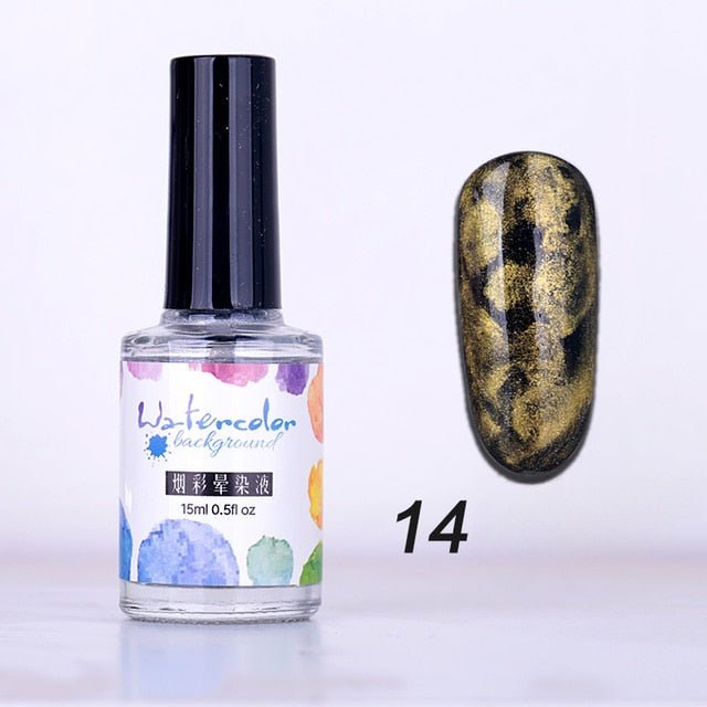 Watercolor Nail InkNail art