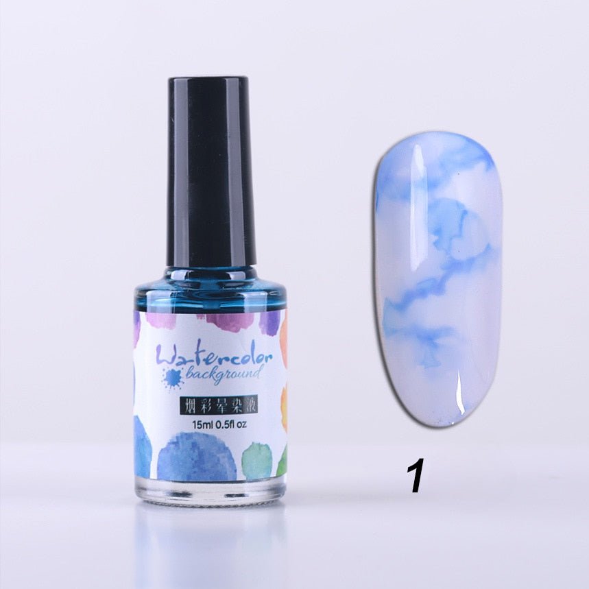 Watercolor Nail InkNail art