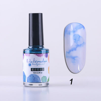 Watercolor Nail InkNail art