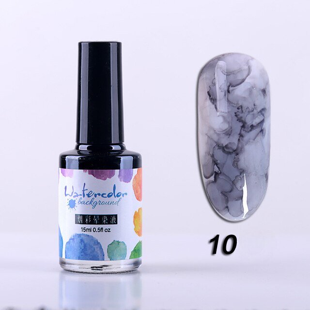 Watercolor Nail InkNail art