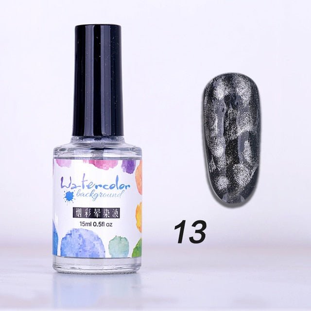 Watercolor Nail InkNail art