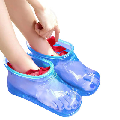WMHYLYH Massage Foot Bath Shoes Foot Soaking Bath Basin Portable Foot Soak Tub Foot Soaker Foot Spa Shoes Pedicure Foot Spa for Thermal Massage to Promote Blood Circulation (LargeBlue)