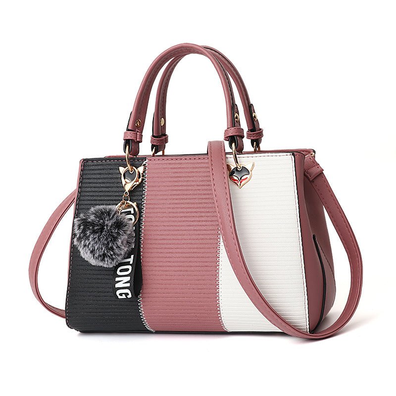 Women hairball ornaments fashion hand bag