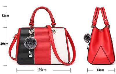 Women hairball ornaments fashion hand bag