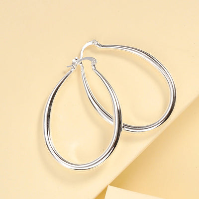 Women Oval hoop earringsJewelry