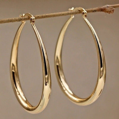 Women Oval hoop earringsJewelry