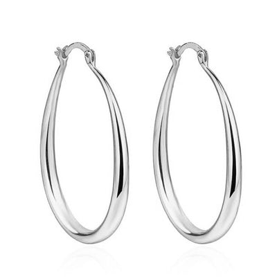 Women Oval hoop earringsJewelry