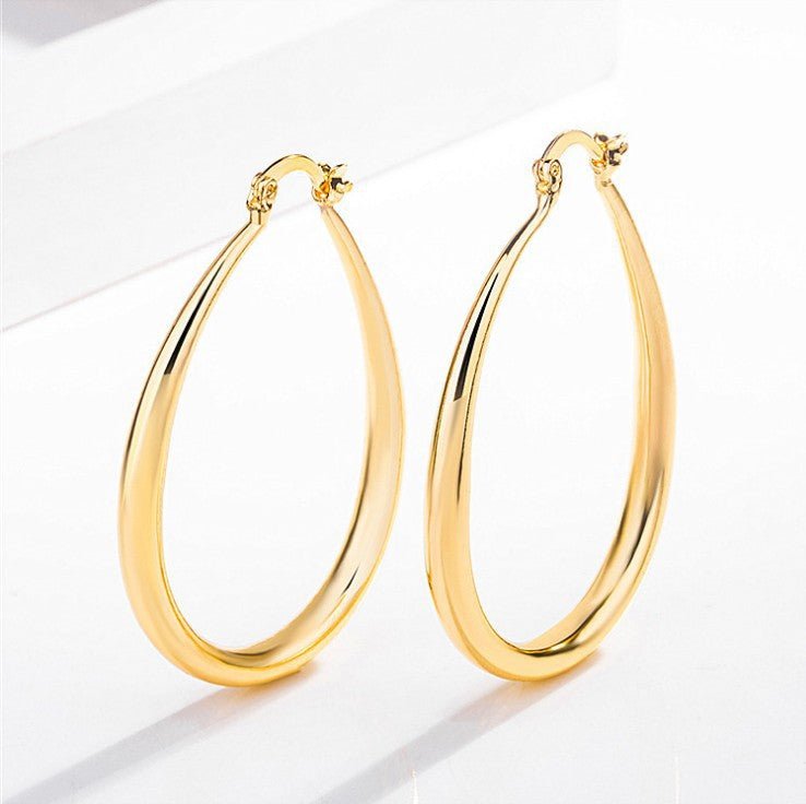 Women Oval hoop earringsJewelry