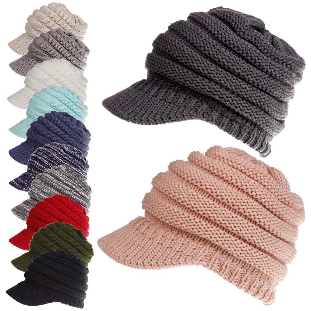 Women Ponytail Beanies Autumn Winter HatsAppeals