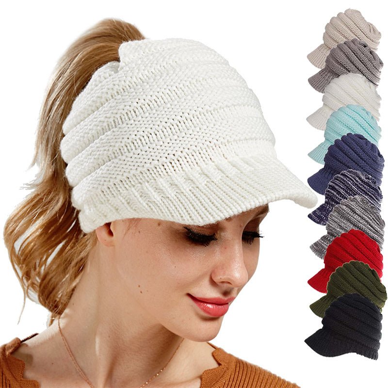 Women Ponytail Beanies Autumn Winter HatsAppeals