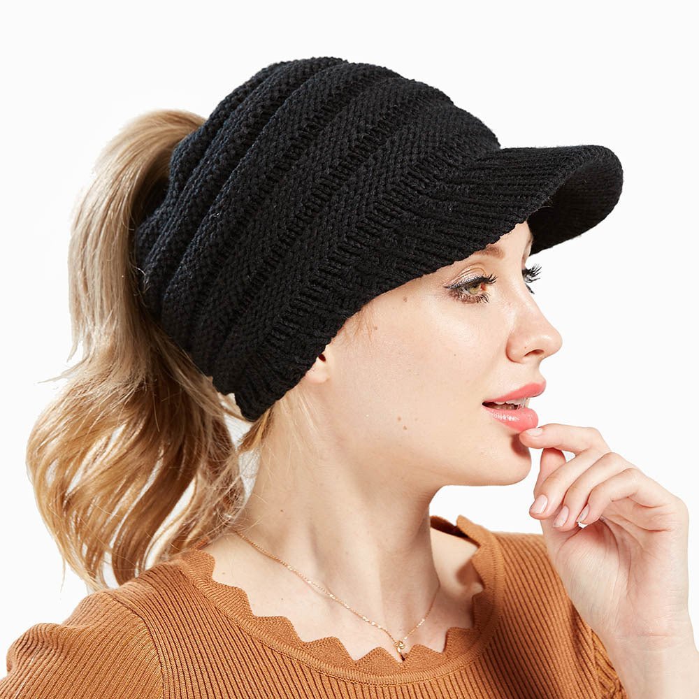 Women Ponytail Beanies Autumn Winter HatsAppeals