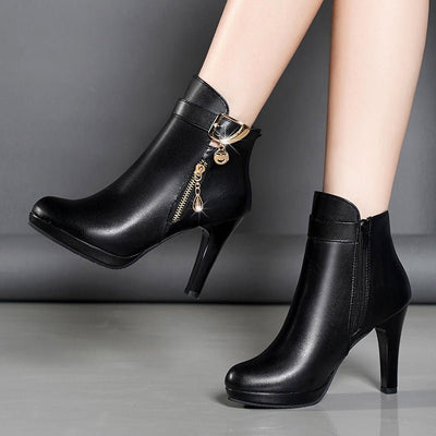 Womens Autumn Leather BootsBeauty