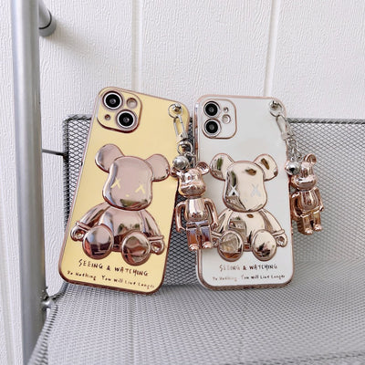 3D Bear Chain Phone Case for iPhones - Le’Nique Closet 