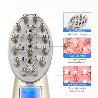 Electric Laser Hair Growth Comb Infrared EMS RF Vibration Massager Microcurrent Hair Care Hair Loss Treatment Hair Regrowth - Le’Nique Closet 