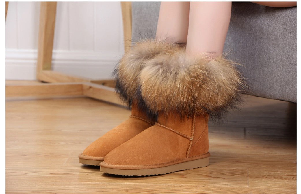 Women's Fox Fur Snow Boots - Le’Nique Closet 