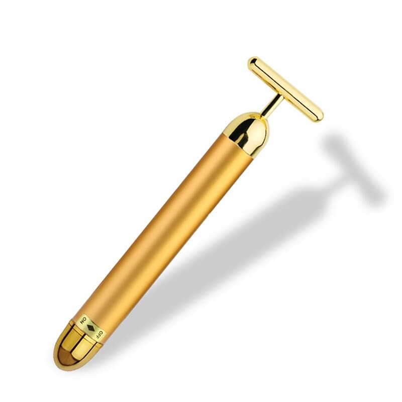 Energy 24K Gold T Beauty Bar Facial Roller Massager - Le’Nique Closet 